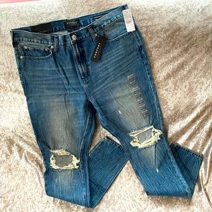 PacSun Stacked Skinny Distressed Denim Jeans Size 36x34 *New With Tags*